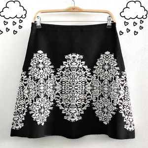 🍁Roz & Ali a-line knit sweater skirt, black
